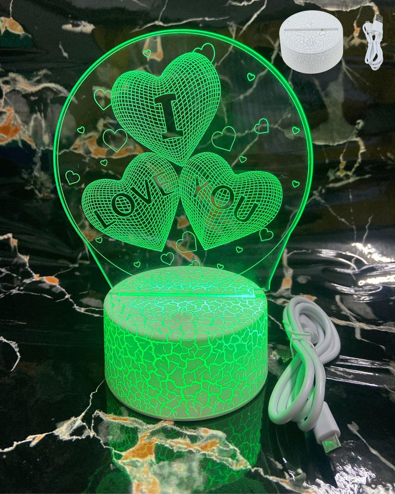 snoogg valantine i love you heart design night light lamp dimmable with touch function stur