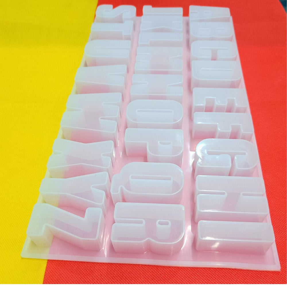 Heavy Duty English Alphabet Silicone Resin Molds with 1 inch Depth for Multiuse in Resin Art Name Plate, Sign Art, Events, Notice Board, (Alphabet Moulds Deep)