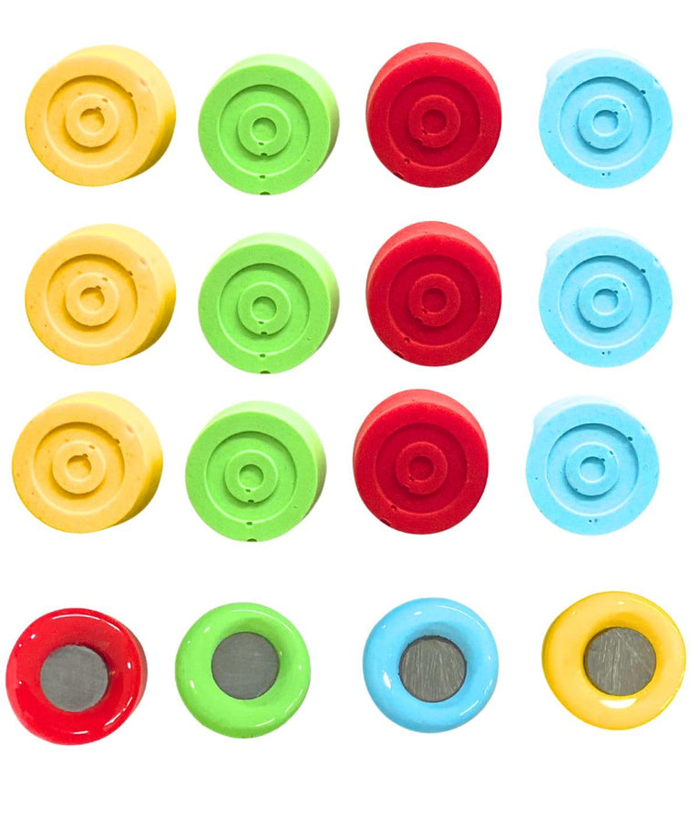 SNOOGG 3D 20 pc Pack Round Candy Circle Fridge Magnet: Secure Notes, Photos, Documents, Grocery Lists, Meal Planning, Coupons, Labels, Sticky Notes, Chore Board & More.