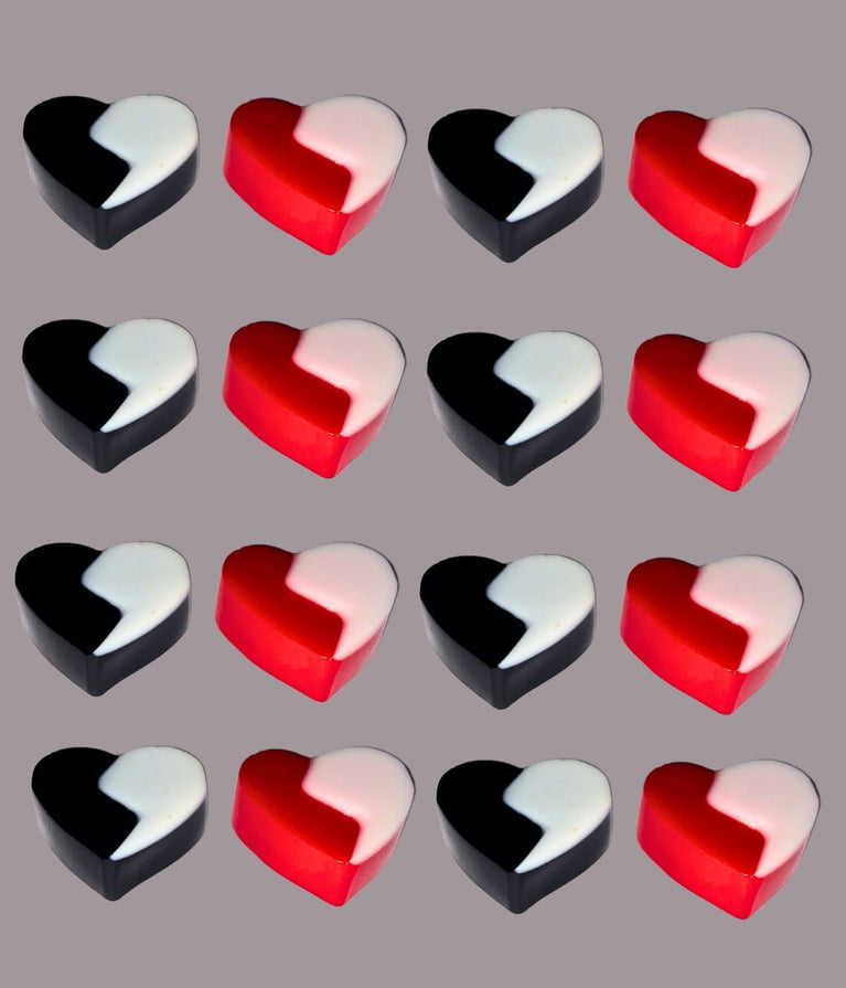 SNOOGG 3D 30 pc Pack Twin-Heart Shape Fridge Magnet with 10 pc Metal Stickers Reminder Holder, Hold Notes, to-do Lists, Important documents, Pictures, Reminder Holder, DIY Crafts