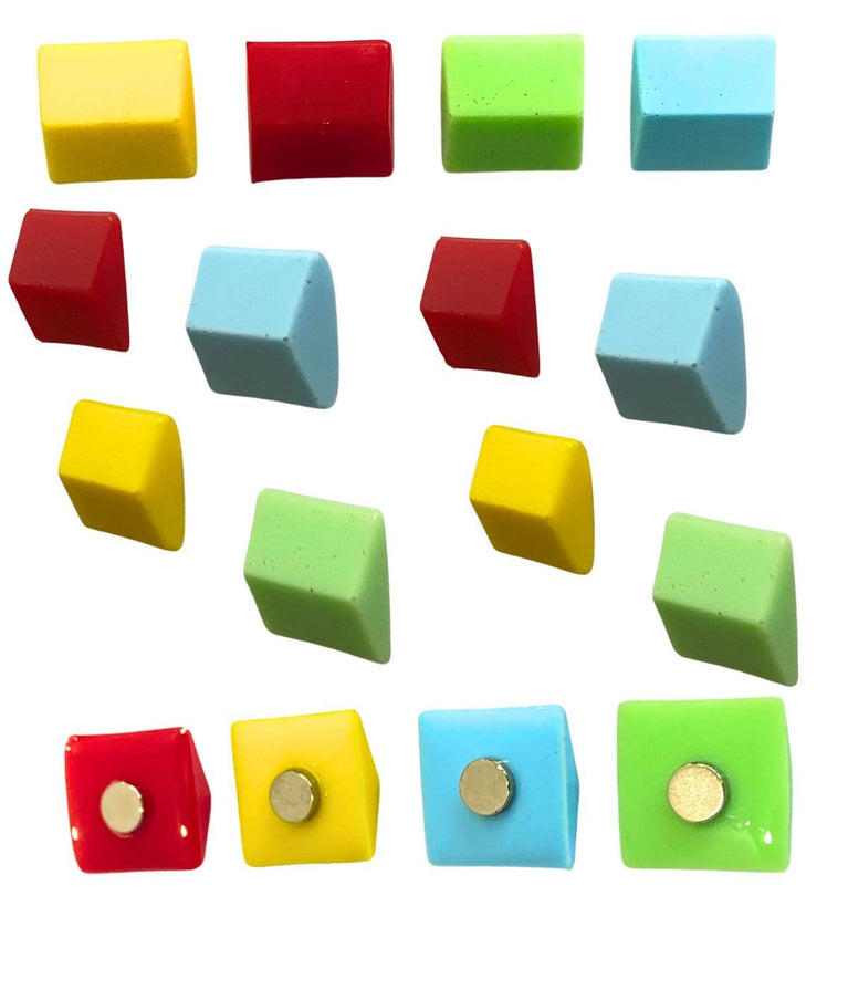 SNOOGG 3D 30 pc Pack Mini Hut Shape Fridge Magnet with 10 pc Metal Stickers Personalized Gift, Whiteboard,Map Magnets, Office, Home Decorations, Notice Board, Message Board, DIY Crafts