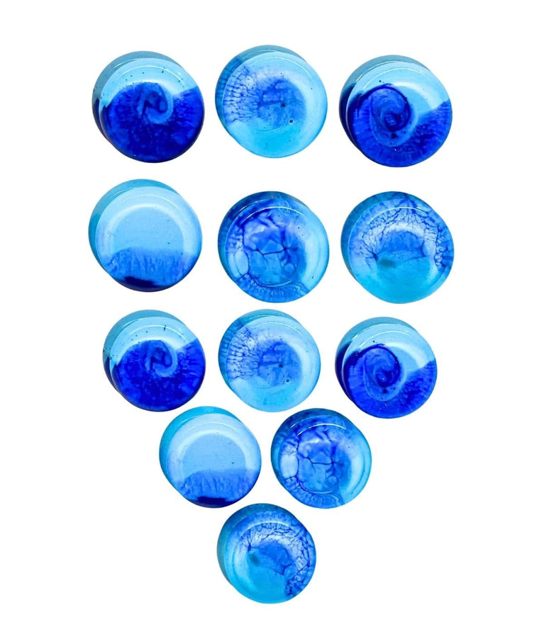 SNOOGG 3D 10 pc Pack Round Ocean View 15 MM Fridge Magnet Personalized Gift, Whiteboard,Map Magnets, Office, Home Decorations, Notice Board, Message Board, DIY Crafts