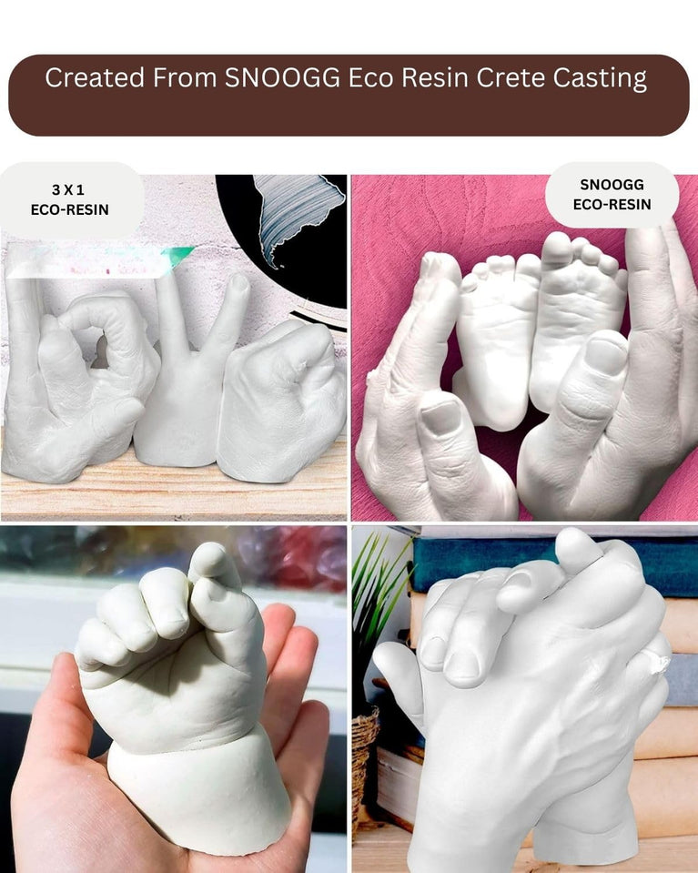 SNOOGG Hand Casting Kit: Create a Unique Memory with Couples, Adults, Kids & Friends - Perfect for Weddings, Anniversaries & Holidays