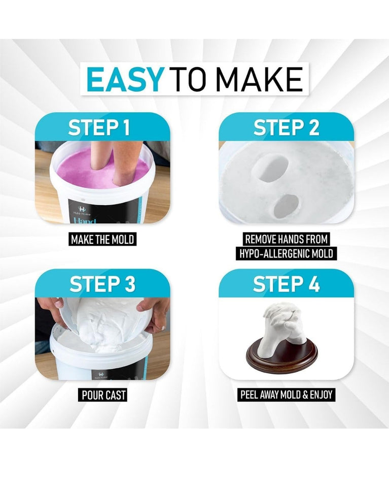 SNOOGG Hand Casting Kit: Create a Unique Memory with Couples, Adults, Kids & Friends - Perfect for Weddings, Anniversaries & Holidays