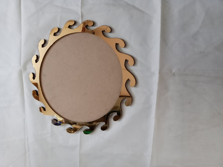 15 inch MDF Circle design  With  Gold Snoogg Acrylic Border Blanks for Resin Art clock, Photo Frame, Mantras, DIY projects and more…