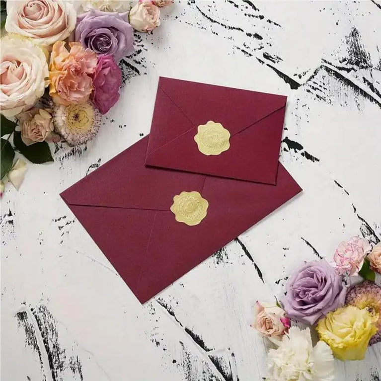 SNOOGG 25 mm 75-Piece Gold Heart Embossed Wax Seal Stickers, self-Adhesive Faux Wax Seals with 3D foil Texture for Wedding invites, envelopes, Gift Wrapping, Party Favors, Jars, Baking, and Branding. Price: 259