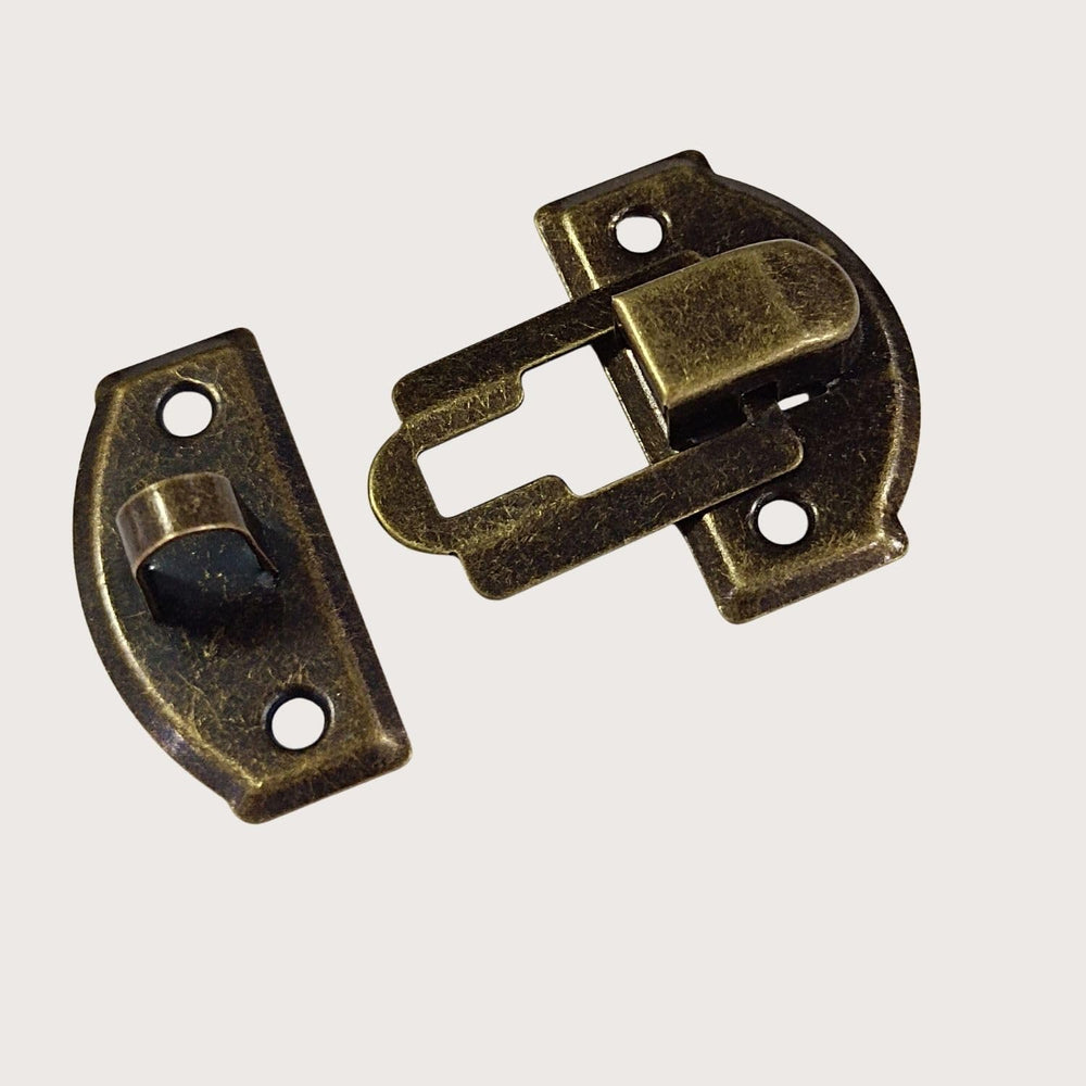 SNOOGG 10 Pack Vintage Antique Bronze Toggle Latch Lock 26x16mm, Decorative Jewelry Box Clasp Hasp for Wooden Chest, Trunk, Handbag, Purse, Suitcase, Cabinet, DIY Craft Hardware with Screws