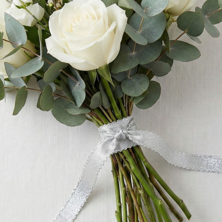 SNOOGG Silver Lace Trim 8 mm Narrow Width 120 Yards Roll with Flared Edges for Craft Sewing Gift Wrap Jewelry Decor Scrapbooking Card Making DIY Fabric Border