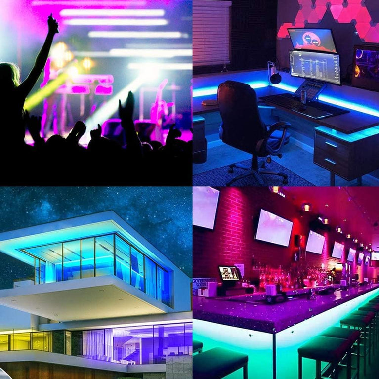 SNOOGG LED TV Backlight RGB Multicolour by Meter. SMD 5050 USB LED Light Strip with 3 Button 4 pin Controller for Gaming Lights, Ambient Lighting Kit. Price: 385