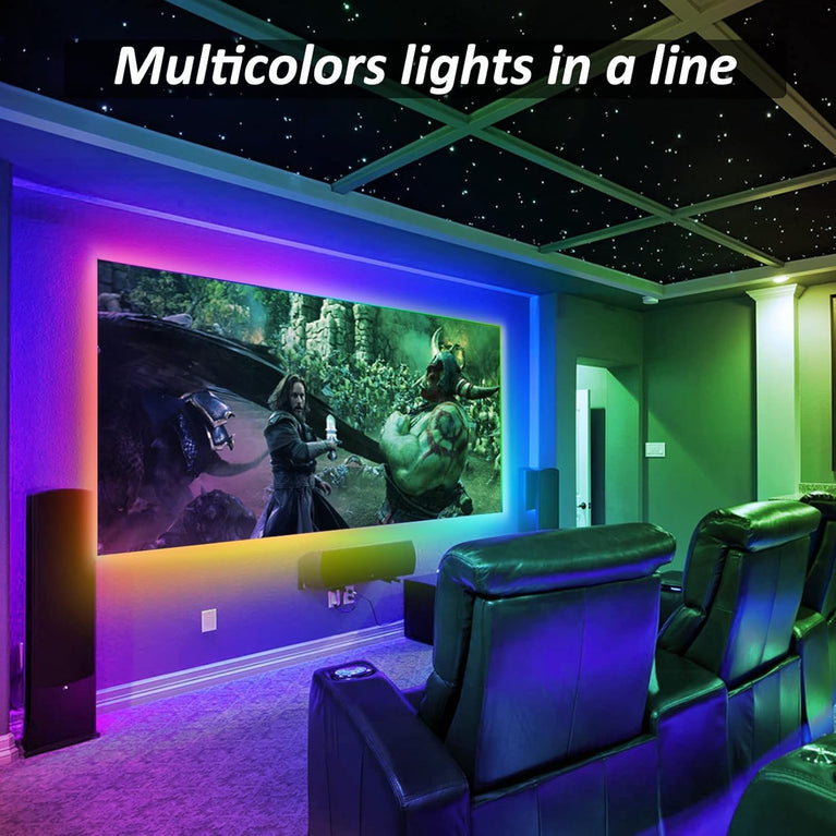 SNOOGG DC 5V RGB LED Strips USB Power Enabled LED Backlight with the 4 pin 3 Button Dimmer Controller/Suitable for for TV, Smart TV LED Backlight for 32-50 inch