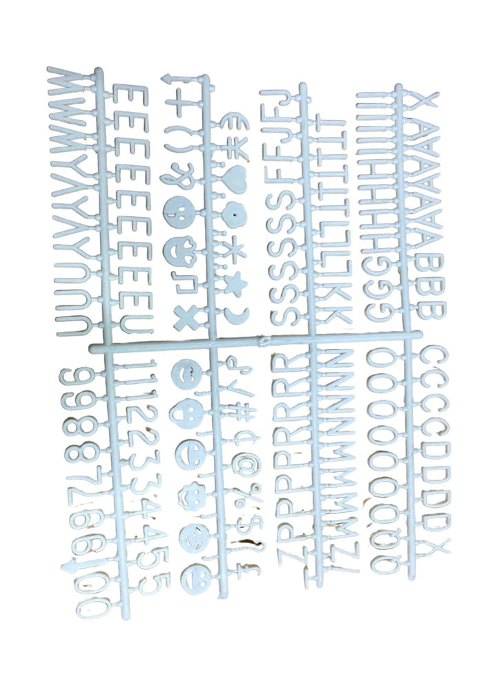 Snoogg White Plastic Changeable Letters, Numbers & Symbols (20mm) - Complete Set for Office Notice Boards, DIY Crafts, Party Decor, Custom Signs & Messages - Versatile Alphabet Kit