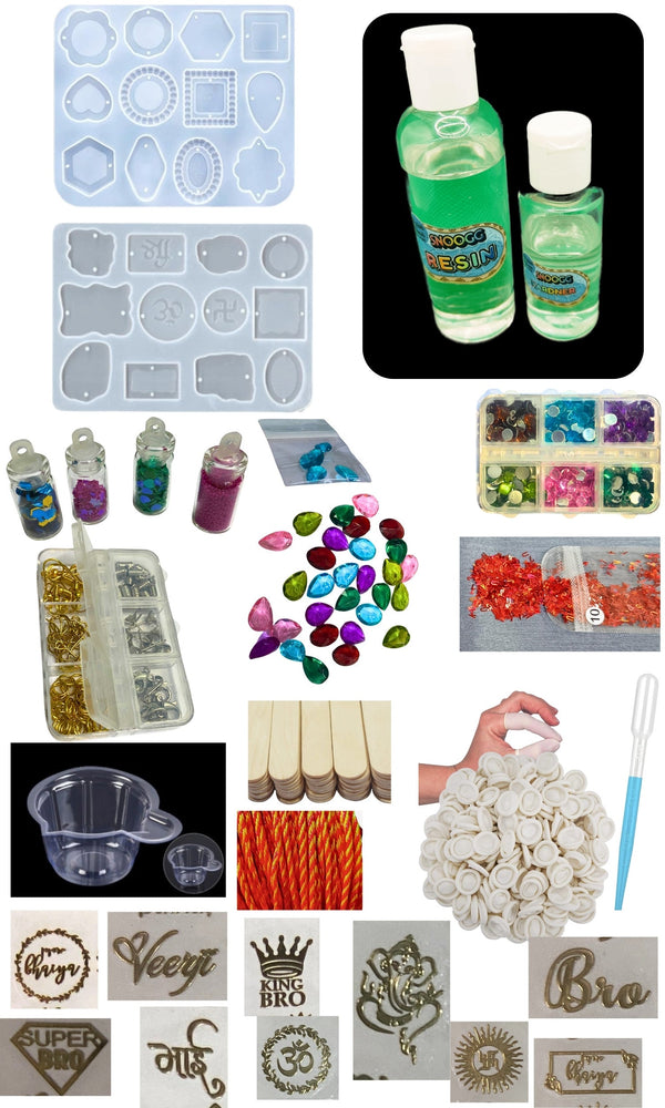 Snoogg Premium Raksha Bandhan Resin Art Kit for DIY Rakhi Making | Complete Epoxy Resin Craft Supplies, Silicone Molds, Glitters & Tools for Beginners & Pros | Create Handmade Rakhi Gifts & Decor