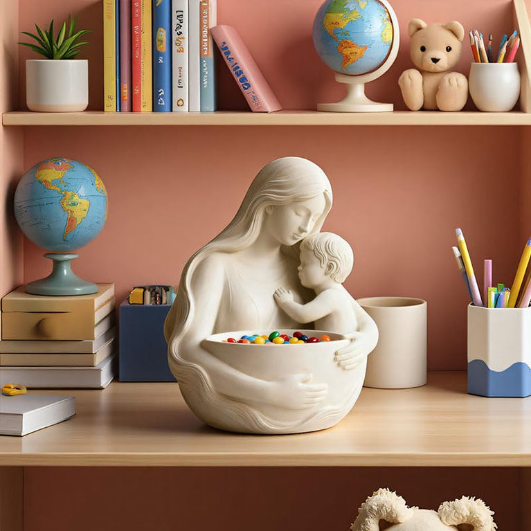SNOOGG Mother Child Planter Silicone Mold for Resin Casting | Mom Baby Bust Succulent Planter 3D Mold for Eco Resin, Epoxy, Concrete Crafts | Heavy Duty Reusable Liquid Silicone Mould