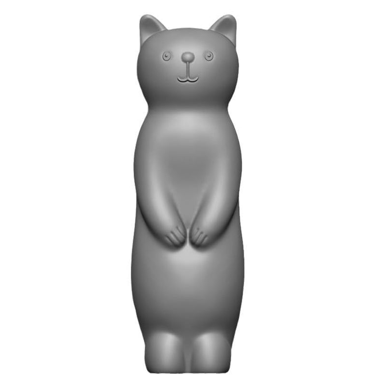 SNOOGG Standing Cat Silicone Candle Mold for Resin Casting | Cute Kitten Pillar 3D Mold for Eco Resin, Epoxy, Concrete Crafts | Heavy Duty Reusable Liquid Silicone Mould for Candle Making