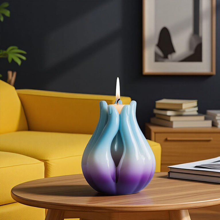 SNOOGG Silicone Mold Abstract Hand Embrace Vase Design for Eco Resin Crete Casting DIY Flower Vase Candle Holder Pen Stand Home Decor Craft Mold
