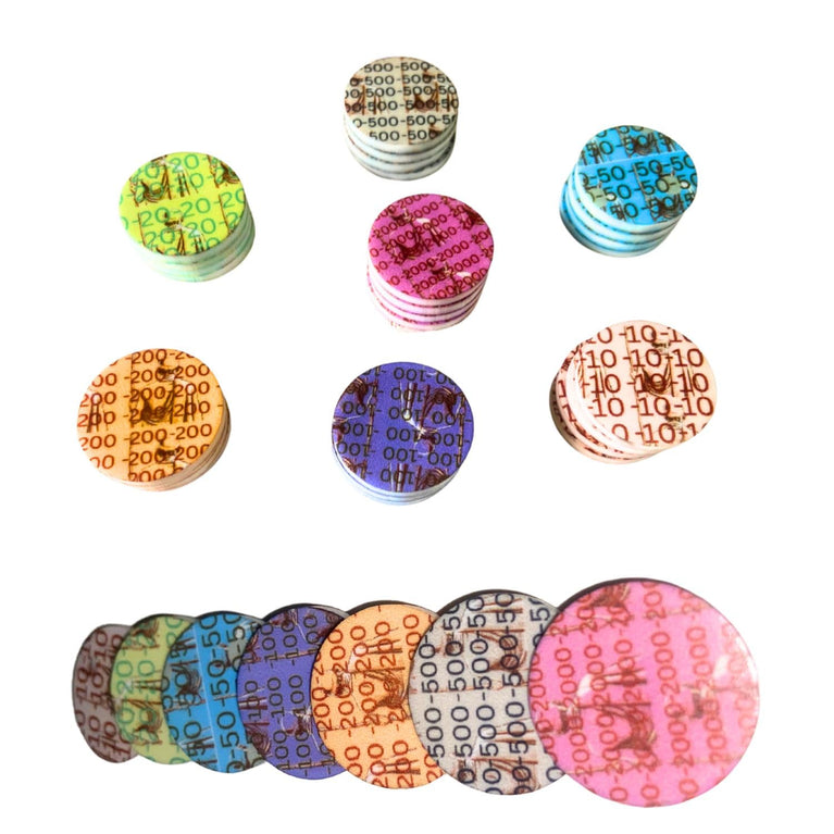 SNOOGG Playing with Chips That Mirror The Look and Feel of Real Indian Currency. Our Poker Chips Feature Color schemes and denominations Identical to ?10, to ?2000 banknotes