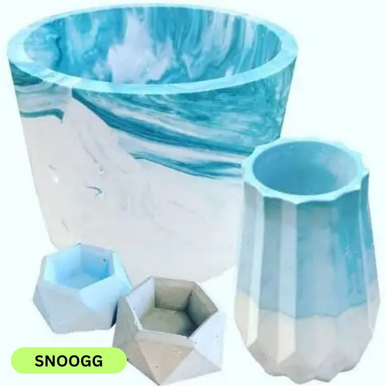 SNOOGG Eco Casting Powder: Next-Gen! No Separate Polymer It's All in The Powder 20-Min Demould. Jesmonite Alt. Odourless, Self-Levelling, Water-Activated. for DIY Crafts & Art