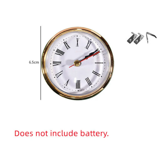Snoogg Classic Clock Craft Quartz Movement 2-1/2 (65mm) Round Clocks Head Insert Roman Number Home Decor