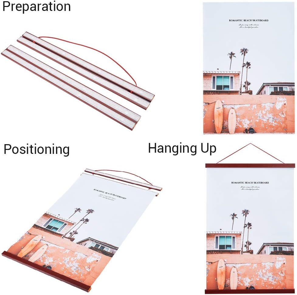 snoogg 10 inch pack 1 wide magnetic poster hanger frame for posters prints photos pictures 