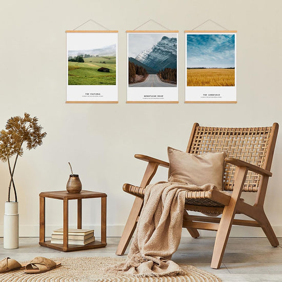 snoogg 8 inch pack 1 wide magnetic poster hanger frame for posters prints photos pictures m