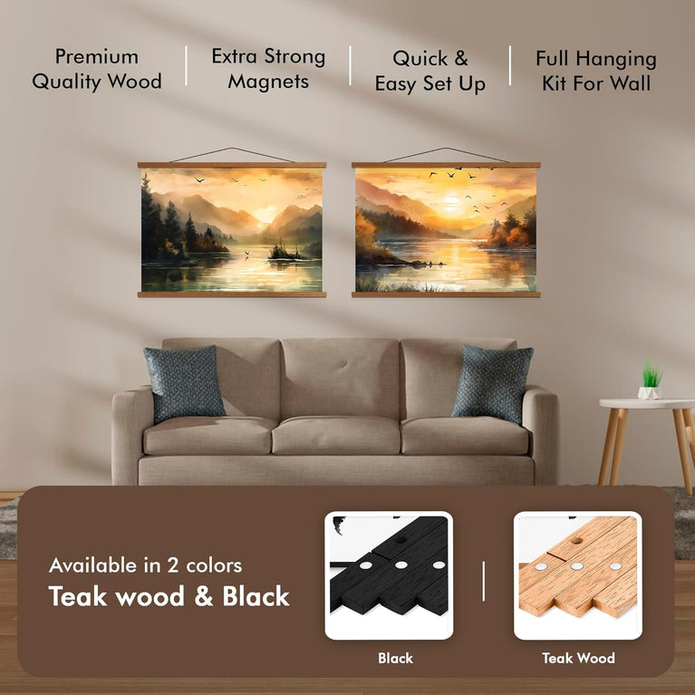 snoogg 18 inch pack 1 wide magnetic poster hanger frame for posters prints photos pictures 