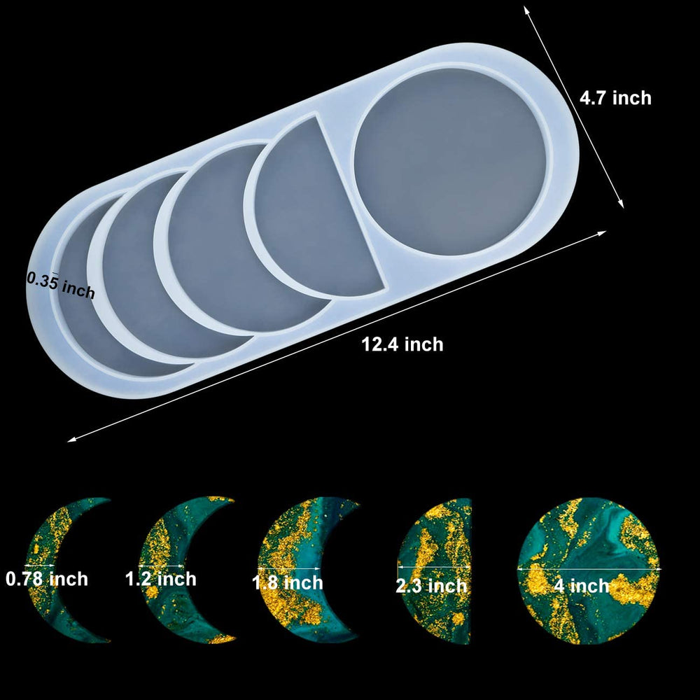 snoogg â„¢moon phase silicone molds for epoxy resin casting for event resin art casting epo