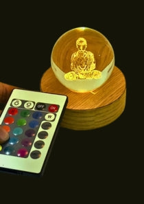 snoogg 3d khatu shyam baba crystal ball crafted using advanced laser techniques glass art f