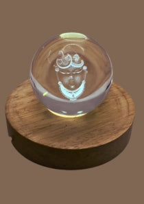 snoogg 3d lord shiva crystal ball crafted using advanced laser techniques glass art feature