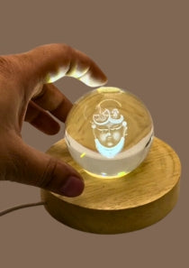 snoogg 3d lord shiva crystal ball crafted using advanced laser techniques glass art feature