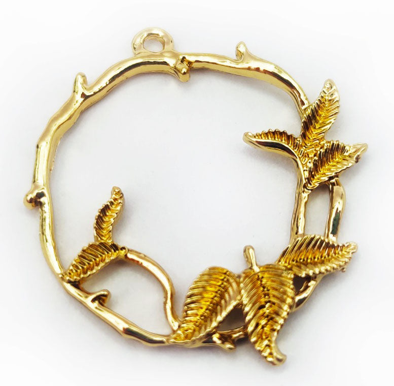1 Pair  Gold plated charms latest trending design developed for UV Resin ART  JEWALLARY .