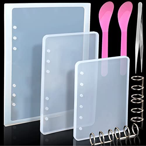 SNOOGG Note Book Cover Moulds for A5,A6, and A4 Multipurpose Transparent Rectangle Resin Casting for Epoxy UV ResinWax Concrete and Making Note Book Art Craft Projects.