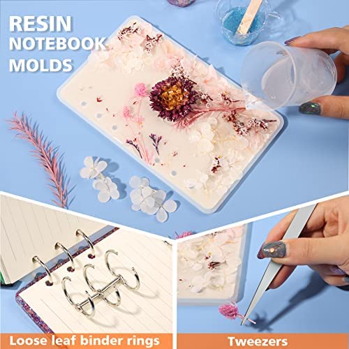 SNOOGG Note Book Cover Moulds for A5,A6, and A4 Multipurpose Transparent Rectangle Resin Casting for Epoxy UV ResinWax Concrete and Making Note Book Art Craft Projects.