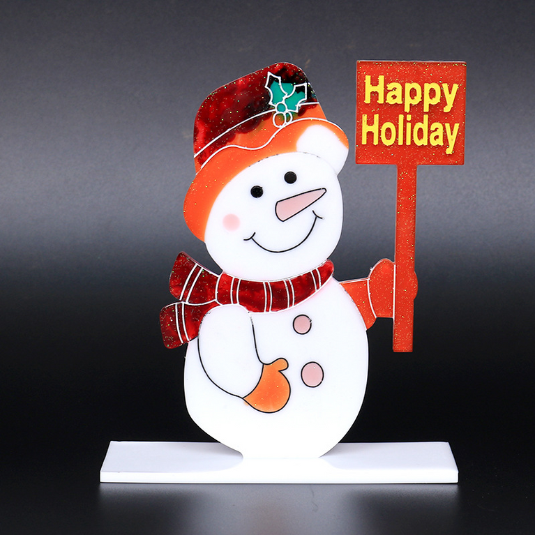 Snoogg PACK OF HAPPY HOLIDAYS / Snowmen epoxy RESin Casting Decoration mould