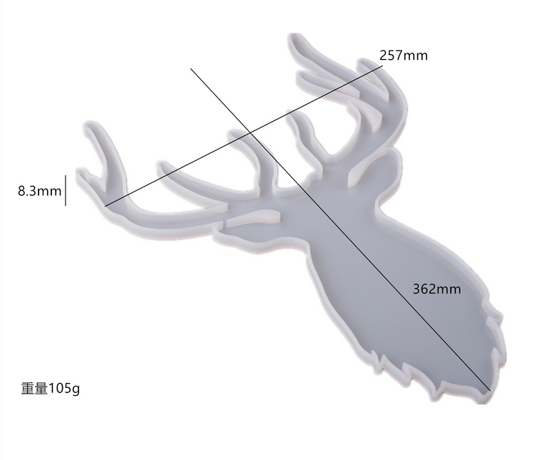 Deer Head  Large Animal Molds - DIY Wall Hanging Decoration Decor - For RESin Crafts - Silicone