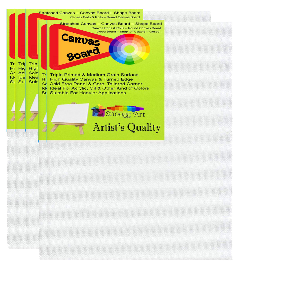 SNOOGG Canvas Art Board. Double Primed Canvas, Acid Free, Wood Base