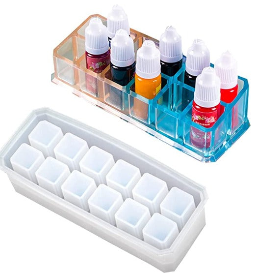 Lipstick & Cosmetic , Multiuse Organizer mold Jewelry Earrings Trinket Dishes Makeup Jewelry Holder Mold Makeup Storage Container