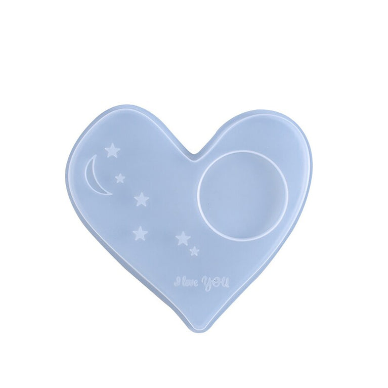 Heart Shape Coaster Mold, Tealight Mould  Coffee Cup Mat ResinMold, Heart Shaped Coaster Silicone Mold
