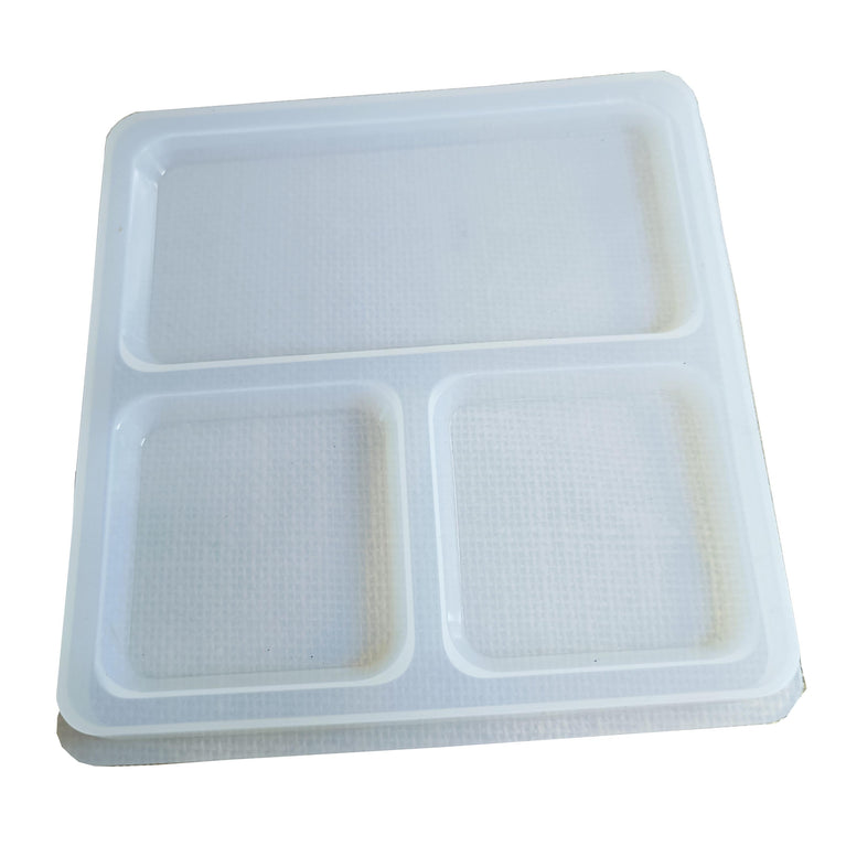 3 Compartment Silicone RESin Cosmetic and stationery tray Mould. Size is about 8 inch