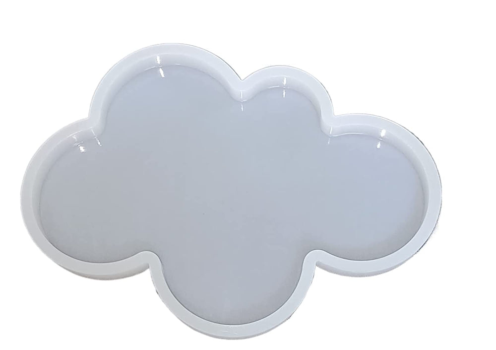 SNOOGG 1 Pack 5 inch Clouds Shape Silicone Molds Craft Reusable Coaster Resin Mould