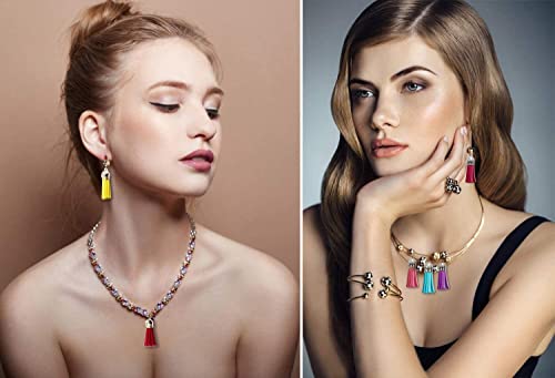SNOOGG Tassel Charms Velvet Tassel Pendant Colourful Beads Tassels Bag Handbag Keyring Cell Phone Straps Jewelry Charms