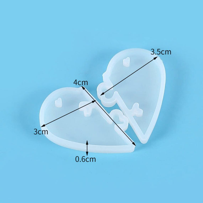 Silicone Mould Love Lock for Lovers Pendant DIY Epoxy RESin Mould Necklace Casting Mould Jewellery Making Tools (2)