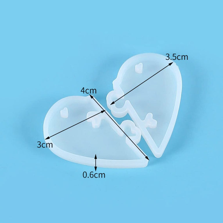 Silicone Mould Love Lock for Lovers Pendant DIY Epoxy Resin Mould Necklace Casting Mould Jewellery Making Tools (2)