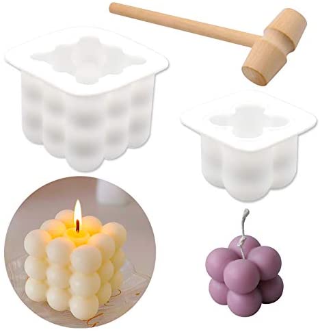 Silicone RESin mold  for designer candle Bubble type mold.