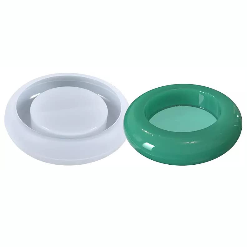 Snoogg 1 Pack Tea Light Candle Holder Resin Moulds. 4 inch Size . Rounded Oval Edge Finish