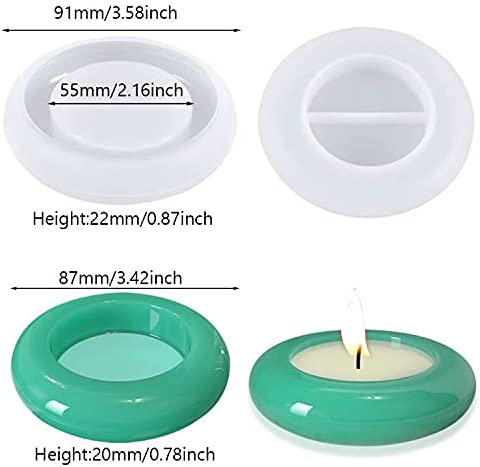 Snoogg 1 Pack Tea Light Candle Holder ResinMoulds. 4 inch Size . Rounded Oval Edge Finish
