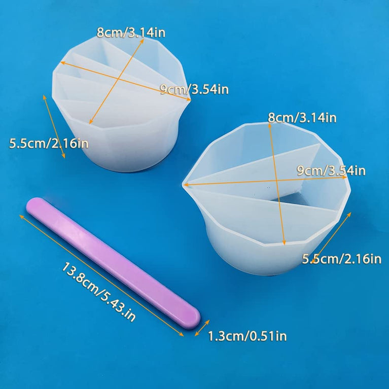 Silicone Mixing Cups for RESin Art 3 compartment Hexa Cup