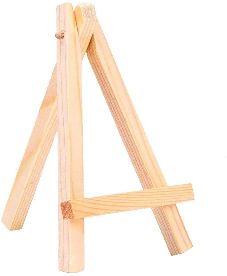 Snoogg 5", 7"� and 10 Inch  Mini Natural pine Wood Display Easel, A-Frame Artist Painting Party Tripod Easel - Tabletop Holder Stand for Small Canvases, Kids Crafts, Business Cards, Signs, Photos, Gift