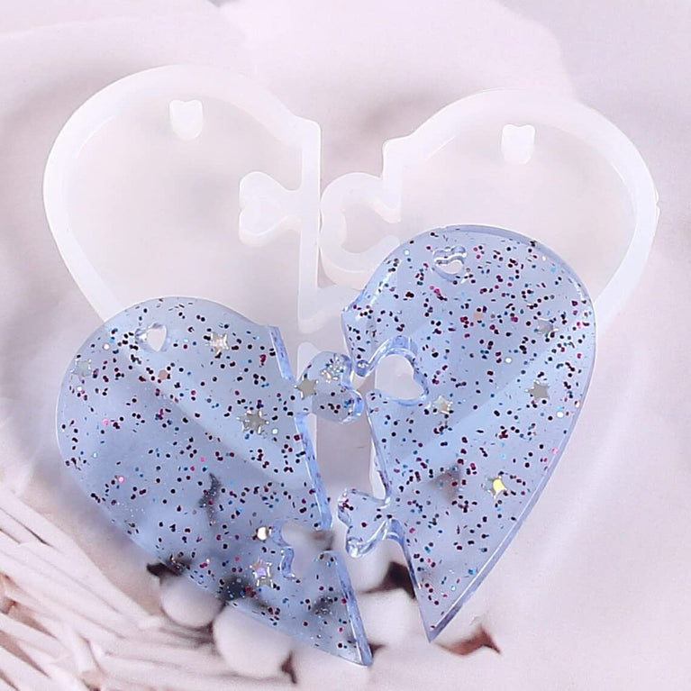 Silicone Mould Love Lock for Lovers Pendant DIY Epoxy Resin Mould Necklace Casting Mould Jewellery Making Tools (2)