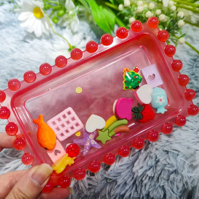 SNOOGG Bubble Trinket Tray Silicone Mould, RESin Craft, Craft Supplies, Silicone Mold, Soap Dish, Jewellery Holder Mould, DIY Mold, Tray Mould