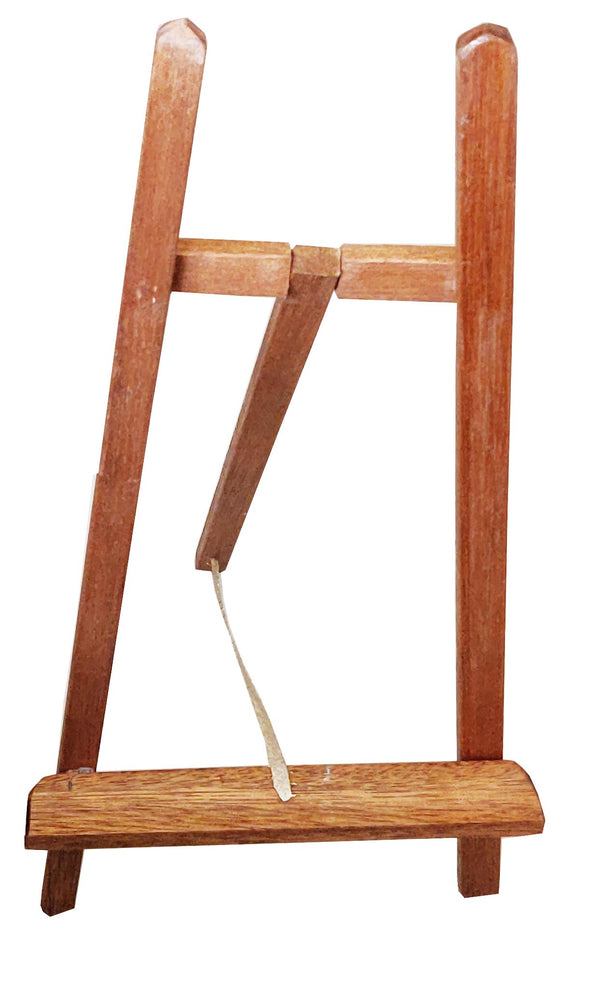 Teak Wood T-Type Easel Stand 18 inch height. Polished for Artist Painting Party Tripod Easel - Tabletop Holder Stand for Small Canvases, Kids Crafts, Business Cards, Signs, Photos, Gift
